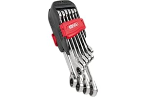 KS TOOLS - 503.4620 - Jeu de 10 clés mixtes à cliquet reversible GEARplus - 8-19 mm - jeu de clés plates en étui