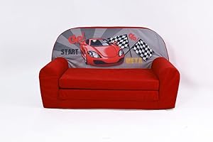 ‎FORTISLINE FORTISLINE – Kindersofa MINI ausklappbar 40x78x45cm - Kindersofa für Kinder 2in1 - Kindercouch ausklappbar - Schlafcouch aus Schaumstoff - Abnehmbarer Bezug - Viele Motive