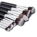 Annengjin®8PCS Makeup Brushes Professional Cosmetics Make up Brush Set Eyeshadow Eyebrow Cosmetics Tools Kit (Black handle+ Silver tube)
