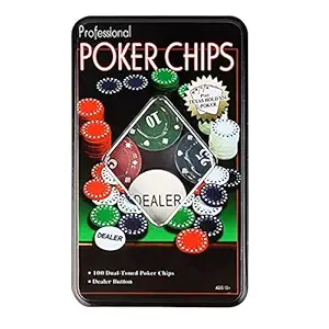 Go Hooked Poker Chips Casino Game (Assorted, Set of 100)