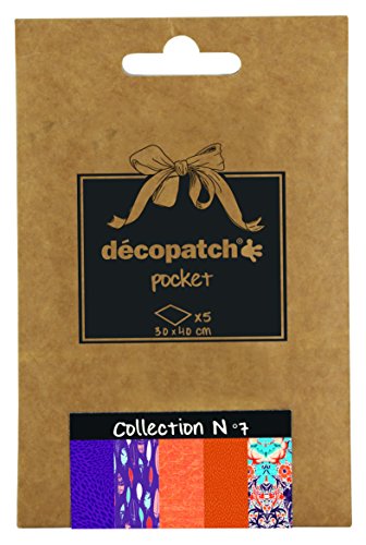 Decopatch Tasche Nr. 7 mit 5 verschiedenen Papieren