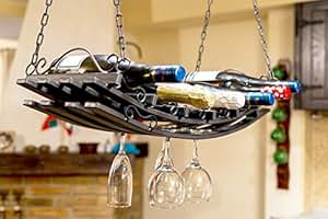 DanDiBo Deckenregal MD Weinregal aus Metall 67cm Hängeregal