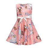 Baby (12M-7J) Weihnachten Prinzessin Kleid, Quaan Mädchen Karikatur Weihnachtsmann Drücken Ärmellos Beiläufig Retro Vorabend Party Abschlussball Swing Abendessen Kleid Klassisch Mini Rock