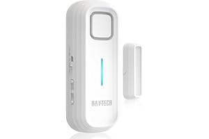 DAYTEE Daytech Alarme de Porte frigo – Rappel de Porte Ouverte avec délai de 1/2/3/4 Minutes en Cas d'ouverture, 0-120 DB, 2 Sons Alerte, et fenêtres, adaptée, réfrigérateurs, Maisons (Lot de 1)