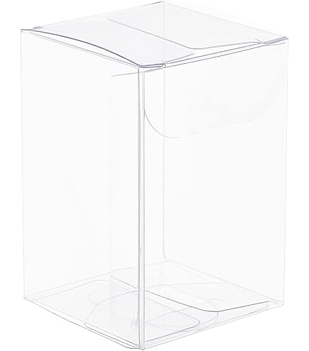 50 PZ Scatola pvc trasparente 9X9X12 cm portaconfetti