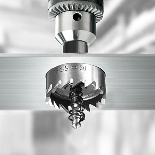 Mohoo 5PCS Carbide Spitze HSS Bohrer Lochsäge Set Edelstahl Metall Legierung 16-30mm - 2