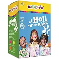 Pidilite Rangeela Holi Ke Rang - 4 Shades Gulal Natural Holi Colours Non Toxic Colors, 300g