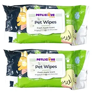 Petlicious & More? Wet Pet Wipes for Dogs, Puppies & Pets with Fresh Apple Scent 6