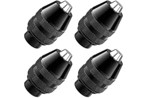 Mandrin Auto-Serrant Ancable pour Dremel 4000, 3000, 300, 200, 100, 8200 - Remplacement 1/32-1/8 à Trois Mors (4 Pièces)