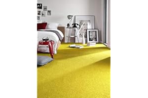 RUGSX Tappeto monocolore Eton per qualsiasi stanza, soggiorno, camera da letto, stanza dei bambini, tappeti, giallo, misure differenti, 150x200 cm