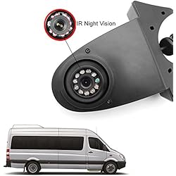 Dynavsal Cámara de marcha atrás Transporter especialmente para furgonetas con panel para Transporters Viano Vito Transit Ducato VW Crafter T5 Master all other transporters with brake light at the roof