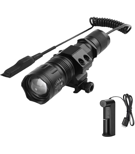 QIRUIMY Lampe Tactique M300W 500 Lumens - Flash Reconnaissance Double Fonction Picatinny 20mm