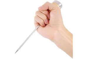 FOXCUP Chacerls Pica Hielo,Picadora de Hielo de Acero Inoxidable,Trituradora de Hielo Picos de Mango de Madera Punzón Herramienta para Barras de Cocina Picnics Camping