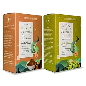 Naturenna Amla & Aritha Powder Combo for Natural Hair Cleansing & Hair Growth (150gm each) - 300 gm