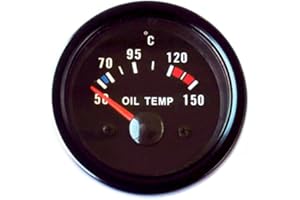 AURUM Affichage de la température de l'huile 52 mm - Instrument supplémentaire de température d'huile universel (affichage de la température de l'huile)