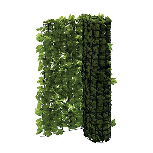 Balkon-Sichtschutz Efeu - Zuschneidbar - Grün - 3 x 1 m