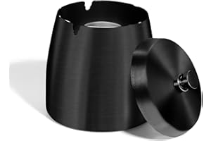 NUTS OT NUTS Popielniczka do zewnątrz, duża z pokrywką, bezzapachowa, wiatroszczelna, z stali nierdzewnej, do papierosów, popielniczka sztormowa, użytek