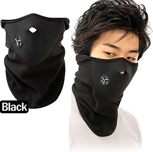 LeSoxid(TM)Fleece Motorcycle Face Mask Winter Warm Ski Snowboard Hood Wind Stopper Cap Headwear Thermal Bicyle Bike Scarf Black
