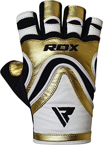 RDX Fitness Handschuhe Trainingshandschuhe Handgelenkschutz Crossfit Sporthandschuhe Rindsleder Gewichtheben workout krafttraining Bodybuilding Gym Gloves - 5