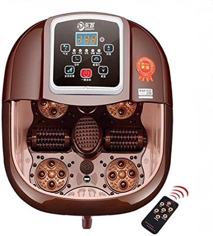 XUAN Foot Bath Multifunction Heat Air Bubble Temperature Indicator Foot Massager With Electric Massage Rollers And Turntables Three Speeds