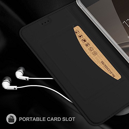 Cubot Note Plus (2017) Cover, KuGi Slim Flip Cover Custodia per Cubot Note Plus (2017) Smartphone (Flip Series - Nero)
