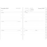Filofax A5 2025 Week-on-Two-Pages Diary Refill - Recycled Paper With QR Code Sync To Phone App