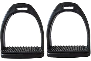 LYXMY Horse Stirrups,1 Pair Lightweight Wide Track Horse Riding Stirrup with Non-slip Rubber Pad Equestrian Supplies for CHIldren or Adults