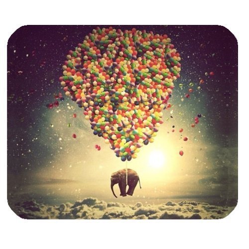 Elefant Kunst Colorful Ballon Gaming Maus Pad Matte Mousepad mit rutschfester Gummi-Rückseite
