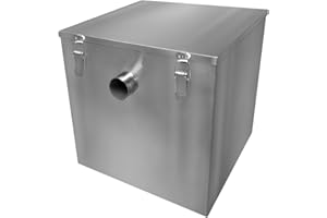 KUKOO Séparateur de Graisse Commecial 60L en Acier Inoxydable Récupérateur Bac piège à Graisse - Sous Evier - Elimine les déchets de vos eaux - Parfait pour Restaurant, Bar, Cuisine HORECA CHRD