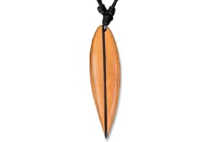 viva-adorno Halskette Surfbrett Holzanhänger Baumwollband Surfer Kette Länge verstellbar verschiedene Designs wählbar HK30