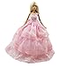 Produktbild Best Gift for Kid Handgemachte Qualität Multi-layer Prinzessin Hochzeitskleid Partykleider Cocktailkleider für Barbie-Kleidung Geschenk-ROSA FARBE XMAS-GESCHENK