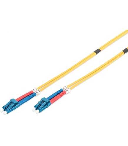 Câble Fibre Optique OM3 Duplex 50/125 – 5 M – Connecteurs ST/ST – Débit Jusqu’à 100 Gbit/s – Gainage LSZH Turquoise