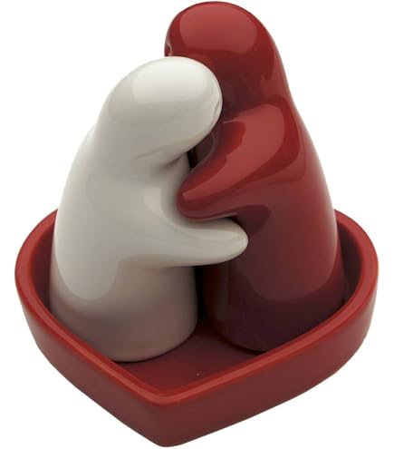 Ensemble Salière Et Poivrière Design Céramique Noir Et Blanc Avec Plat - 8x7 Cm - MIK Funshopping
