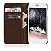 Produktbild Blumax iPhone 6/6s Leder Flip Case Echt Ledertasche Tasche Hülle für Apple iPhone6 und iPhone6s mit Kartenfach - Tasche Antik-Dunkelbraun Premium Design
