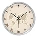 Produktbild 14-Zoll-Wanduhr Metallrahmen, Quarz Dekoration ruhig Kein noise Einfache moderne Persönlichkeit kreative Welt Karte - C 12 Zoll