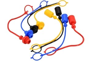 CNANRNANC 4 Paia Idraulico Rapido Connettore Maschio Tappo antipolvere e Connettore Femmina Tappo in Gomma PVC (3/8)