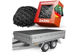 TIMELEOS Siatka na przyczepę, rozciągliwa, 1 x 2 m do 2 x 3 m, elastyczna siatka do przyczep, siatka do zabezpieczania ładunku, siatka transportowa, siatka napinająca, siatka bagażowa, do samochodów