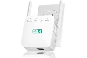 GPVKO 2025 Newest WiFi Extender, WiFi Booster, WiFi Repeater, Covers Up to 4500 Sq.ft and 55 Devices, Internet Booster - with Ethernet Port, Quick Setup, Home Wireless Signal Booster（WIFI4）
