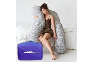 MAKOSAS KomfortKissen ORIGINAL - Premium Orthopädisches Kuschelkissen | Körperkissen | Seitenschläferkissen - Für besseren Schlaf und gegen Rückbeschwerden, 100 x 150 cm (Latte - Baumwolle)