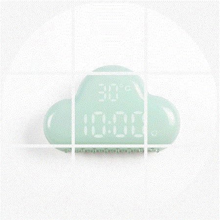 Cunclock Bedside Female Student Alarm Clock Mute Multi-Functional Creative Simple Lovely Stylish Personality Lazy Cloud Alarm Clock Mint Green