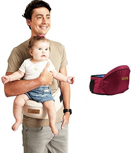 Kangaroo Baby Carrier Waist Stool Walkers Baby Sling Hold Waist Belt Backpack Hipseat Belt Kids Infant Hip Seat Toddler Children red