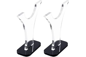 MAYJOYDIY 2 Sets Acrylic Sword Display Stand Black Base Collection Display Stands Assembled Lightsaber Stands Blade Scabbard Display Table Supports for Sword Collection Exhibit