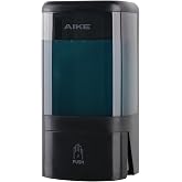 AIKE 1200ml Commercial Liquid Soap Dispenser, Large Capacity, Wall Mounted Manual Pump with Lock and Clear Window, Ideal for