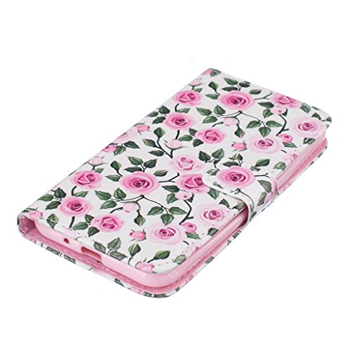 Samsung Galaxy J3 2015 Model/J3 2016 Model/J310 Hülle [Bildschirmschutz aus gehärtetem Glas], Grandoin Retro Leder Foliant Stoßabfangende Hülle, exzellente Qualität buntes elegantes Muster Design Premium PU Verschluss genaue Passform Riemen-Leder Geldbörse schützende Schnapp-Hüllen-Abdeckung für Samsung Galaxy J3 2015 Model/J3 2016 Model/J310 mit [Kreditkarten Einschub] Ständer Funktion - 4