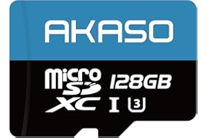 AKASO 128GB microSDXC Memory Card - Up to 100MB/s, C10, U3, Full HD, 4K, MicroSD Card