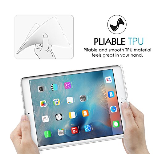 MoKo Hülle für iPad Pro 9.7 – Ultra Slim Flexible TPU Kristall Klar Schale Schutzhülle Crystal Case Cover Durchsichtig für Apple iPad Pro 9.7 Zoll 2016 Modell Tablet, Frost Transparent - 5