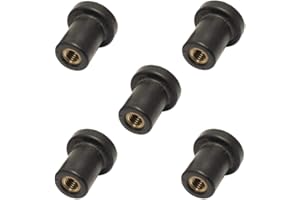 cyclingcolors 5x Tuerca de goma surtida pernos tornillos de parabrisas motocicletas coche negro, M8