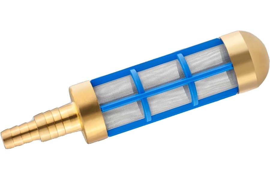 Fulkued Suction Hose Filter 3/4 Inch 1/2 Inch Brass Water Pump Strainer,Suction Filter Garden Hose Filter Suction Basket Garden Hose Filter,Hose Water Suction Strainer Pickup Filter Powerful Tools