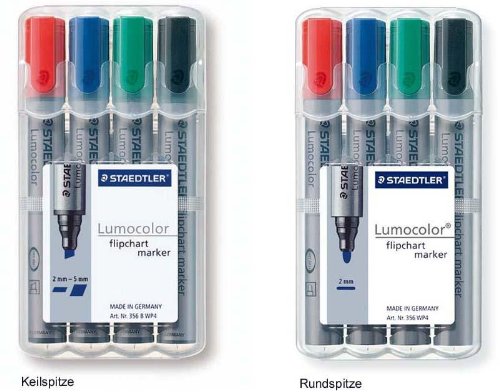 Profi Flipchart Marker - 2 Sets - 8 Stifte, farblich sortiert