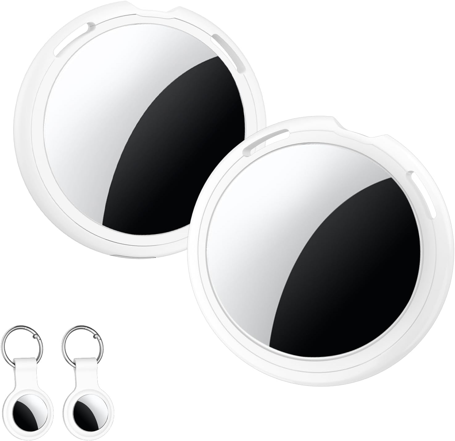 Air Tracker Tags-2 Pack [Apple MFi Certified] Smart Bluetooth Item Finders Pair with Apple Find My (IOS Only)Worldwide Real Time Tracking Locator Waterproof for Key Kid Pet Backpack Wallet Dog Luggage